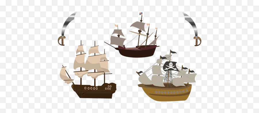 Piraat Schepen - Pirate Ship Clipart Png Emoji,Tt Emoticon