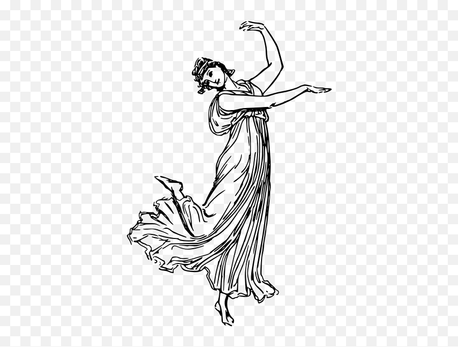 Barefoot Dancing Lady - Walter Crane Line And Form 1900 Emoji,Dancing Girl Emoji Costume