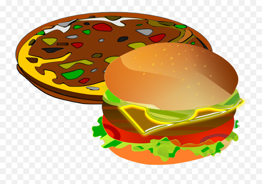 Pizza Food Lunch Tomato Restaurant - Pizza And Burger Clipart Emoji,Emoji Eating Pizza
