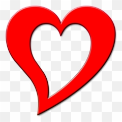 Red Heart Outline - Design Emoji