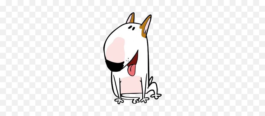 Happy Bull Terrier Sticker In 2020 - Animated Gif Confusion Gif Emoji,Bull Emoji