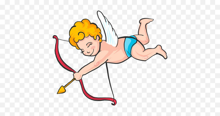 Cupid Aiming Cartoon - Cupido Desenho Emoji,Cupid Emoji