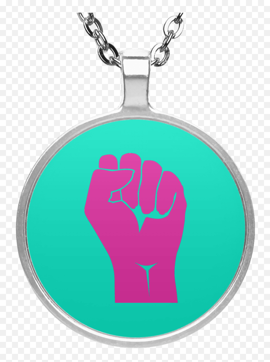 Clenched Fist Un4686 Circle Necklace - Necklace Hd Png Necklace Emoji,Fist Emoji Png