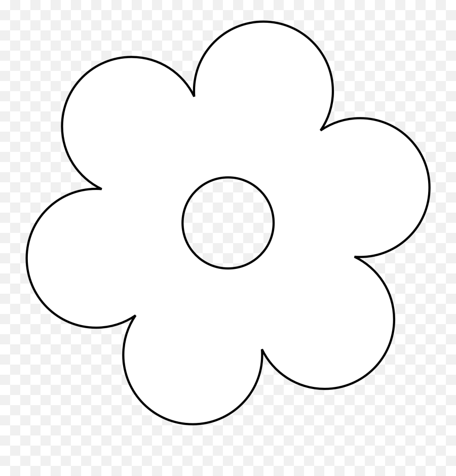 Clipart Flower Clipart Black And White - Flower Clip Art Pattern Black And White Emoji,Black And White Flower Emoji