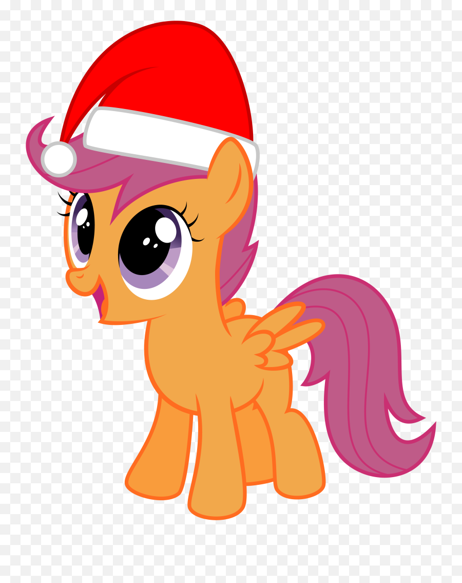 Merry Christmas - My Little Pony Santa Clipart Full Size Christmas Scootaloo My Little Pony Emoji,Black Santa Emoji Pillow