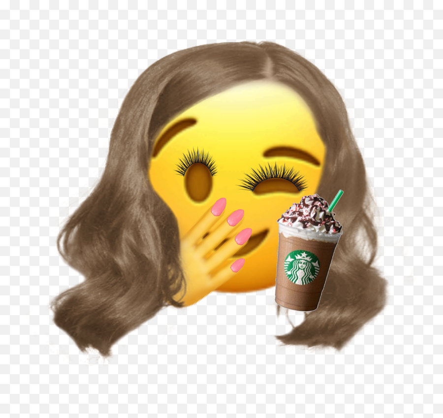 Girly Starbucks Emojisticker Sticker - Doll,Emoji 2 Starbucks