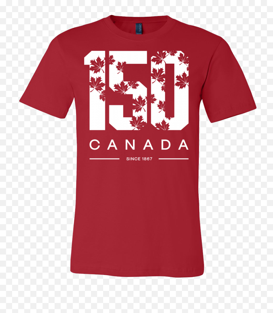 Canada Pride Canvas Unisex 150 Canada Day T - Shirt Canada Short Sleeve Emoji,Canadian Flag Emoji