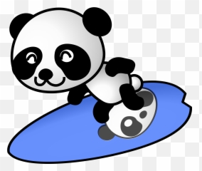 Panda clipart svg Transparent FREE for download - Surfing Png Emoji