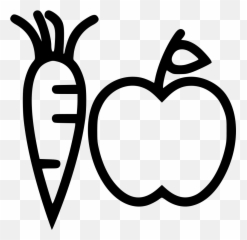 Free Fruit Clip Art Black And White Download - Veggie Clipart Emoji