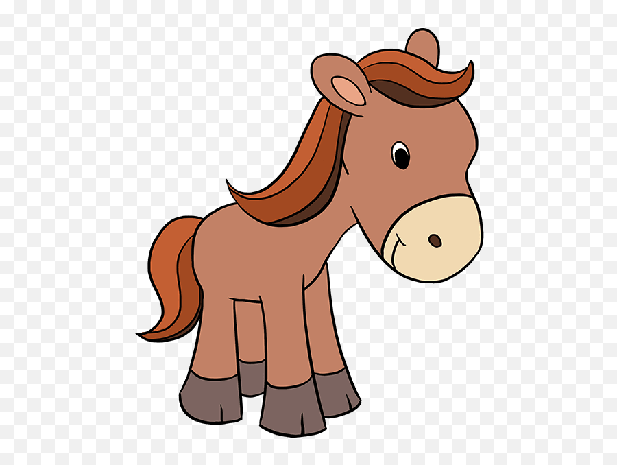 How To Draw A Pony - Kuda Kartun Emoji,Pony Emoji
