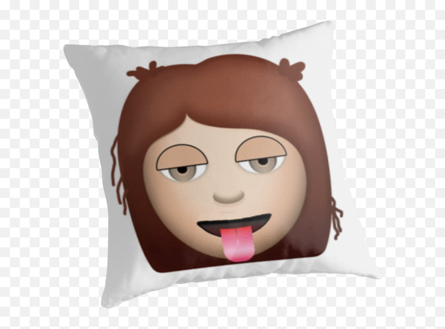Stressed Girl Emoji Pillow - Cushion,Soccer Emoji