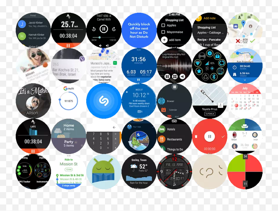 The 50 Best Apps For Wear Os - Circle Emoji,Flashlight Calendar Emoji
