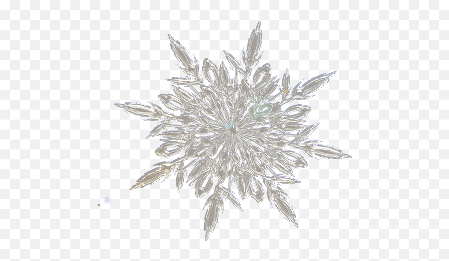 White Crystalline Snowflakes Png - Snowflake Emoji,Snowflake Sun Leaf Leaf Emoji