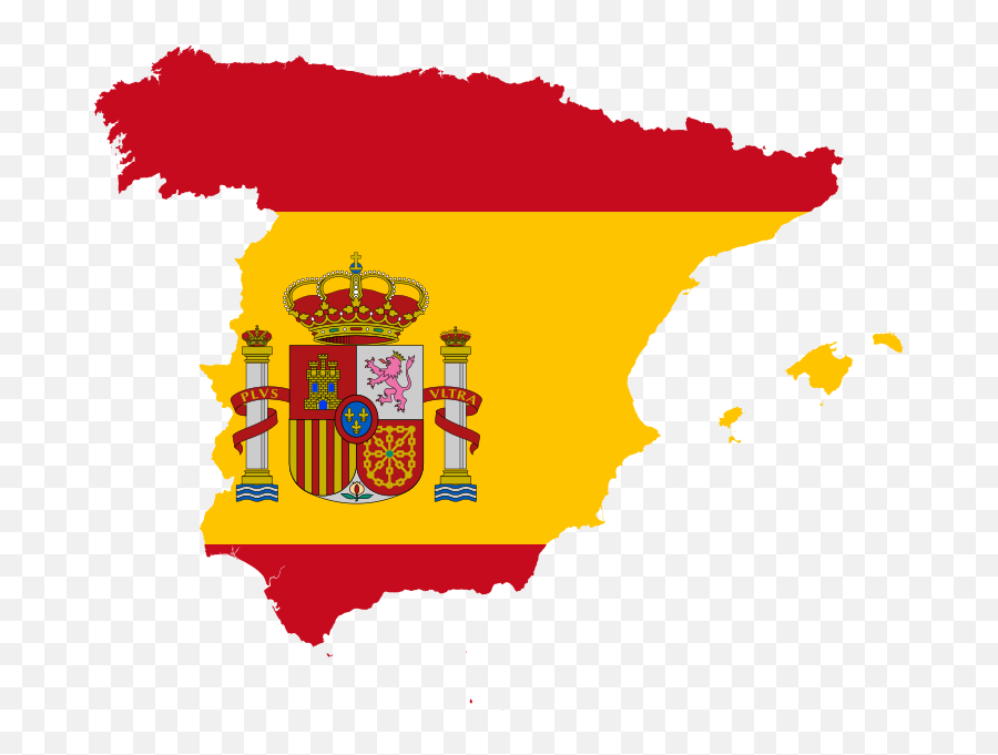 Flag Map Of Spain - Flag Map Of Spain Emoji,Flag Of Spain Emoji