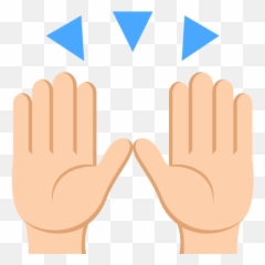Person Raising Both Hands In Celebration Medium Light Skin - Emoji Png