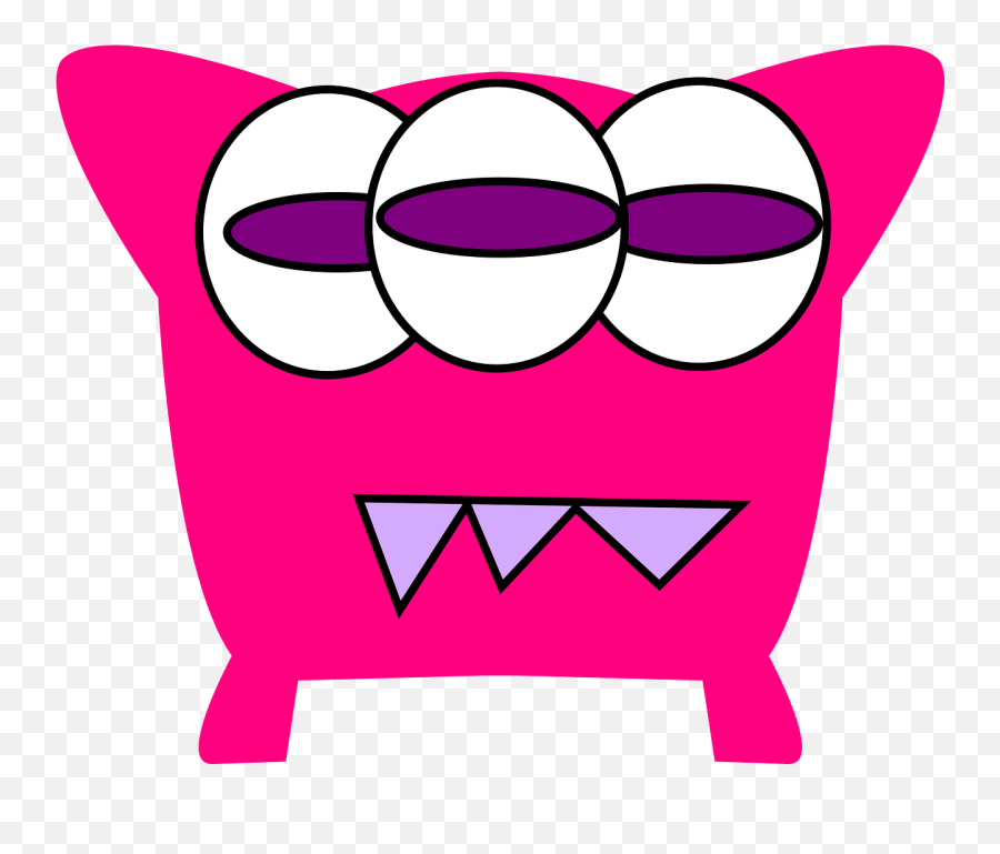 Monster Teeth Eyes Three Sharp - Monster With Three Teeth Emoji,Watching Eyes Emoji