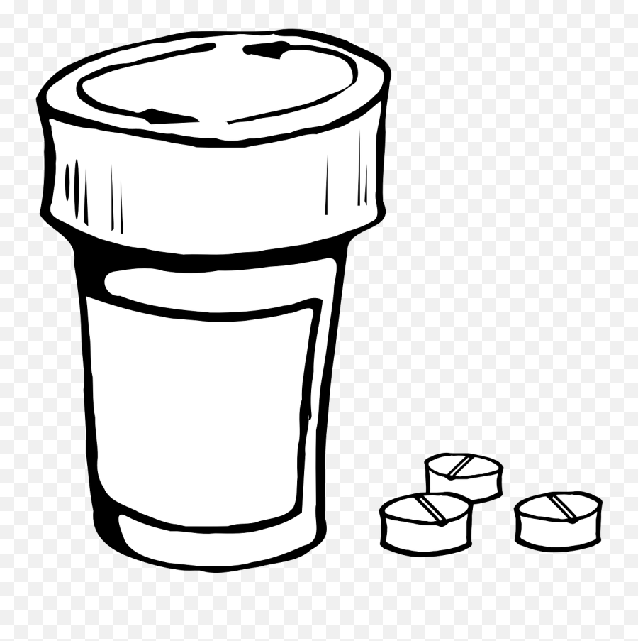 Bottle Pill Container Medicine Pills - Pill Bottle Clipart Black And White Emoji,Pill Bottle Emoji