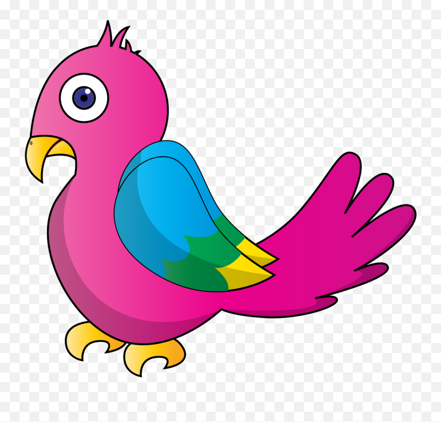 Parrot Clipart Pink Parrot Parrot Pink - Pink Parrot Clipart Emoji,Parrot Emoticon