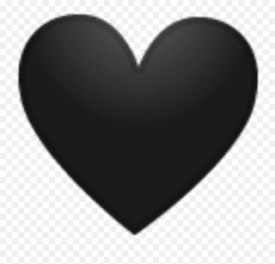 Emoji Huawei Black Blackheart - Illustration,Emoji Huawei