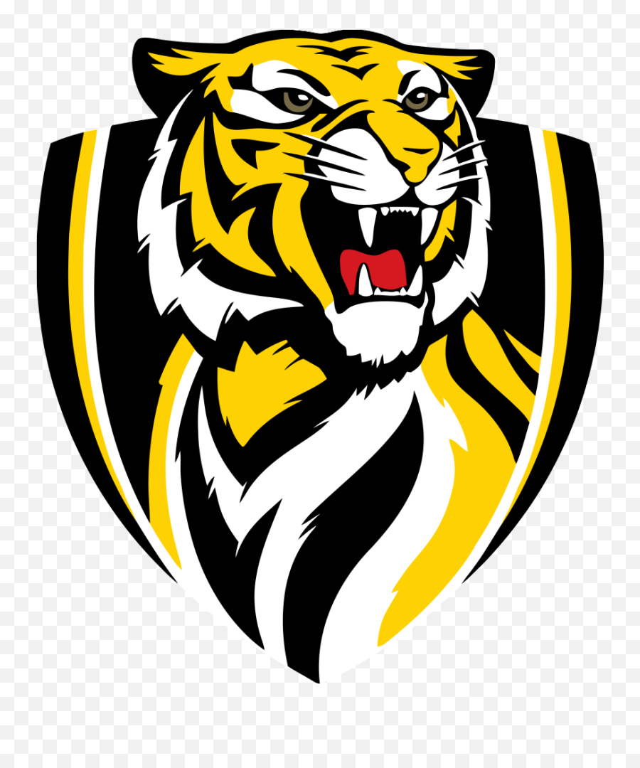 Mascot Vector Tiger Transparent Png - Vector Richmond Tigers Logo Emoji,Tiger Bear Paws Emoji
