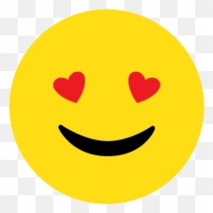 Valentine Smiley - Emoji Heart Eyes Vector Png,Valentine Emoticon