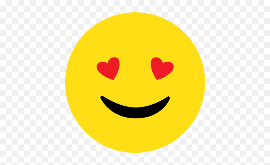 Valentine Smiley - Emoji Heart Eyes Vector Png,Valentine Emoticon