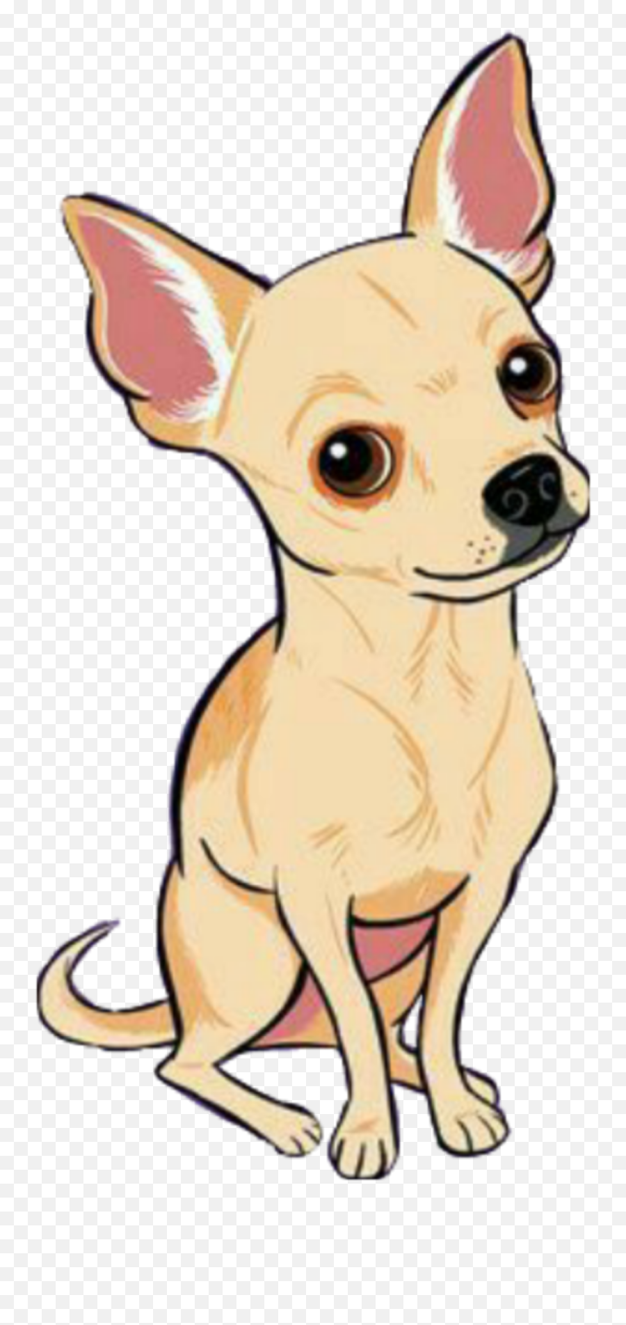 Ftestickers Clipart Cartoon Dog - Chihuahua Png Emoji,Chihuahua Emoji