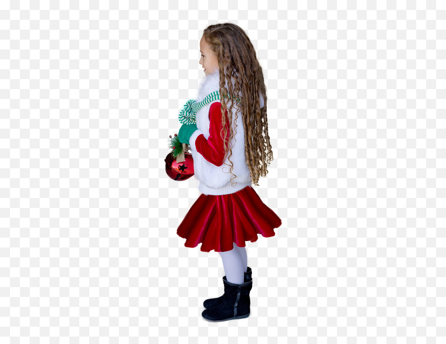 Christmas Child Girl Little - Petite Fille Noel Png Emoji,Pom Pom Emoji