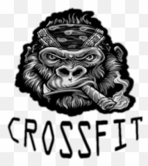 Crossfit Gang - Gorilla Smoking Cartoon Emoji