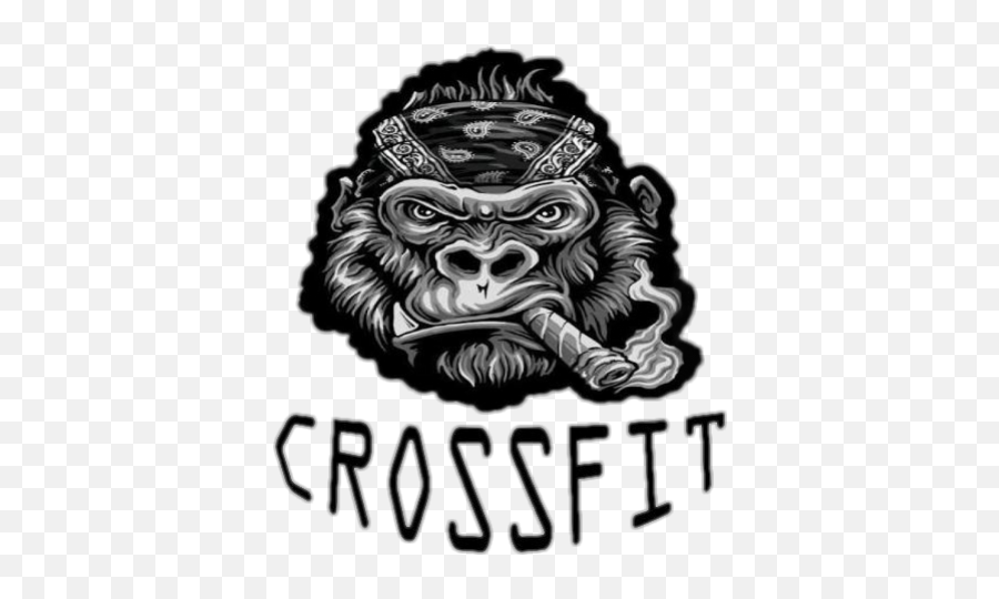Crossfit Gang - Gorilla Smoking Cartoon Emoji,Crossfit Emoji