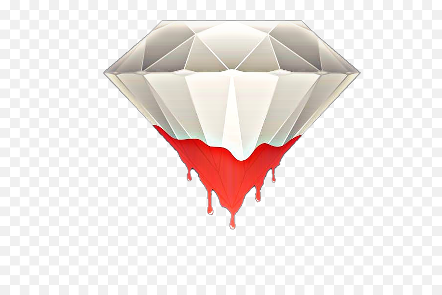 Blood Drip White Red Love Diamond Gem - Parachute Emoji,Red Diamond Emoji
