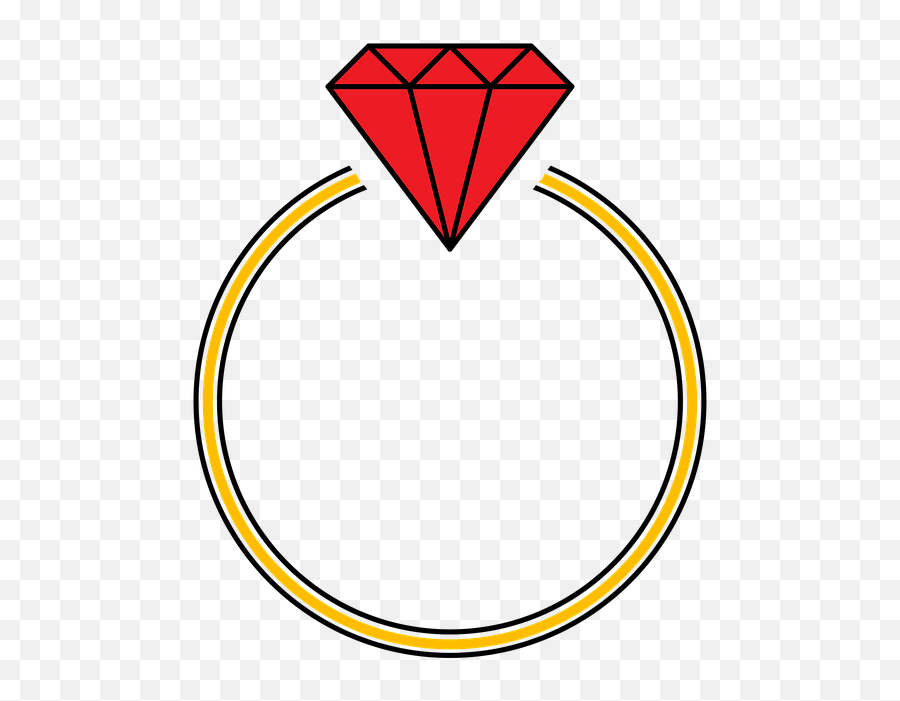 Ring Diamond Red - Ring Clipart Transparent Background Emoji,Diamond Ring Emoji