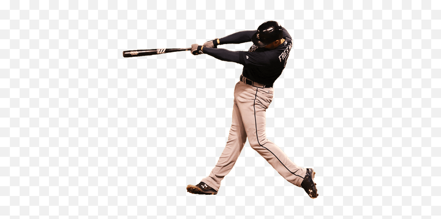 Atlanta Braves Emoji Transparent Png - Baseball Player Swinging Bat Png,Baseball Bat Emoji