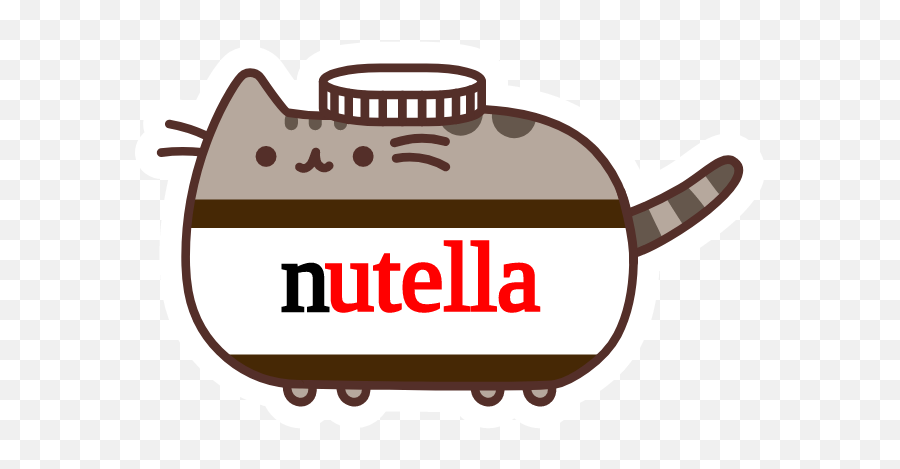 Pusheen Nutella Jar Sticker In 2020 Pusheen Stickers Jar - Cute Nutella Pusheen Emoji,Pusheen The Cat Emoji
