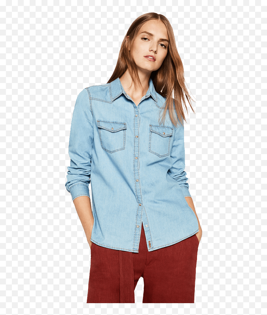 Zara Basic Denim Shirt - Clodette Lab Zara Basic Women Jeans Shirt Emoji,Jeans Emoji