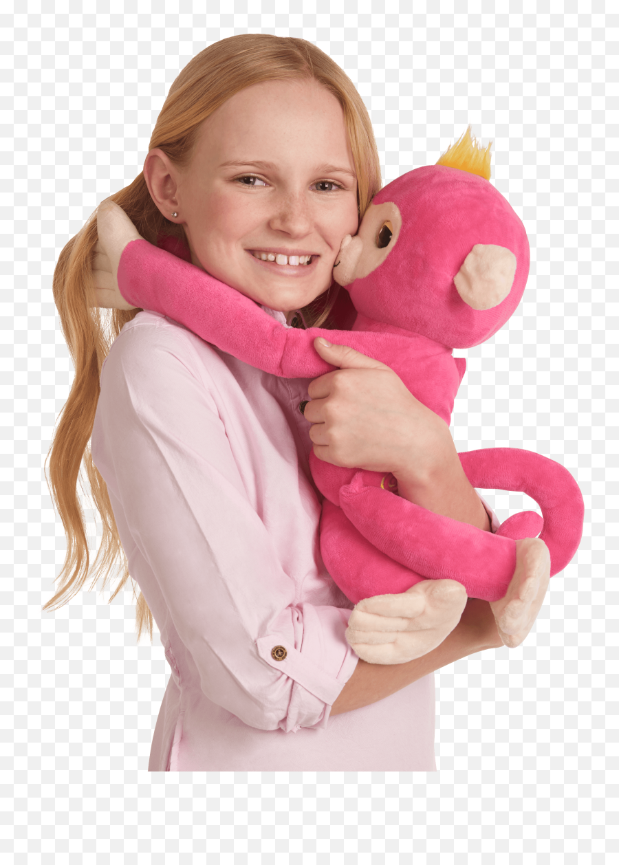Fingerlings Hugs - Bella Pink Interactive Plush Monkey By Wowwee Wowwee Fingerlings Hugs Emoji,Hug Emoji Samsung