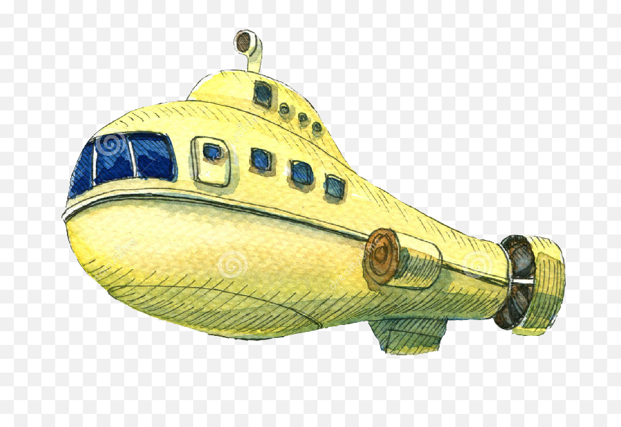 Yellow Submarine - Illustration Emoji,Submarine Emoji