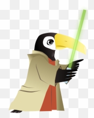 Toucan Jedi Master Vector Clipart Image - Emoji
