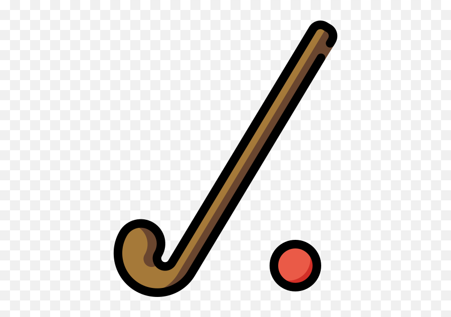 Field Hockey Stick And Ball - Clip Art Emoji,Hockey Stick Emoji - free  transparent emoji 