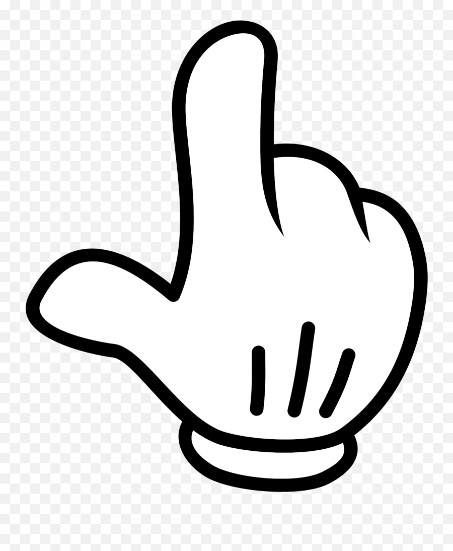 hand pointing down clipart