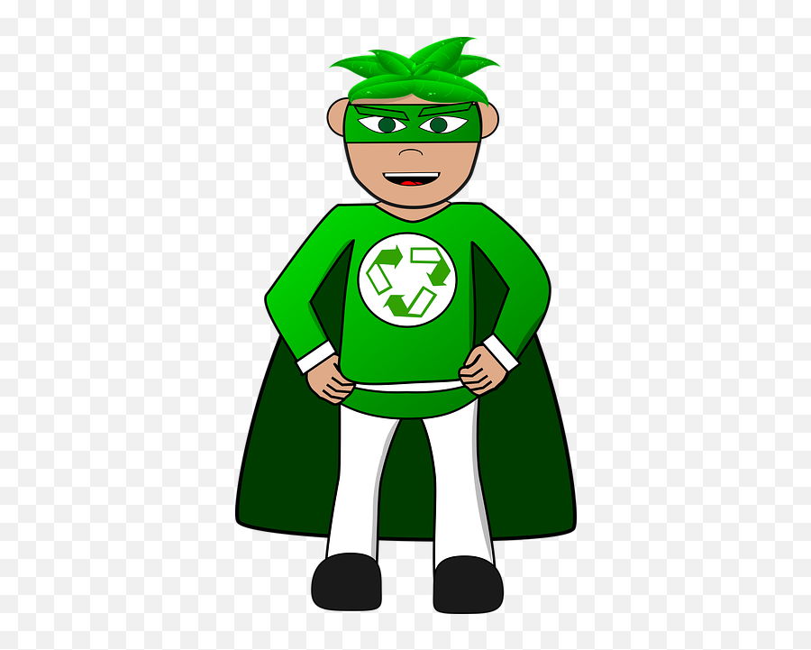 Superhero Green Recycle - Eco Man Emoji,Recycling Emoji