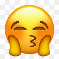 Emoji Blush Love Kiss - Blushing With Hearts