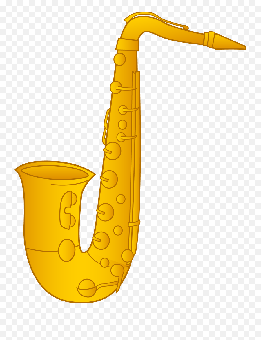 Saxophone Clipart No Background - Clipart Saxophone Emoji,Saxophone Emoji