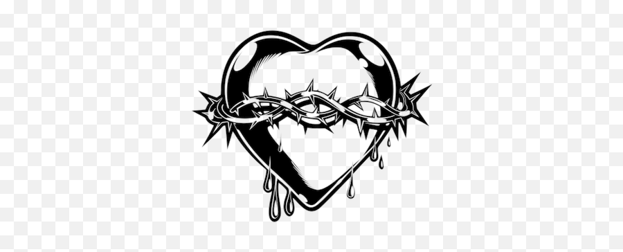 Thorny Heart - Heart With A Crown Of Thorns Emoji,Heart Emoji Crown