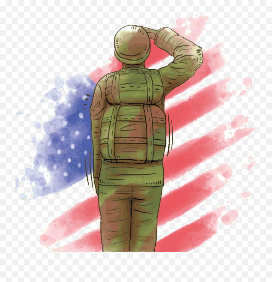Ftestickers Soldier Salute Flag - Veterans Day Poster Ideas For School Emoji,Army Salute Emoji