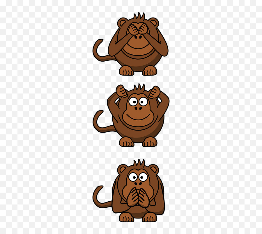 Kostenlose Affe Tier Vektorgrafiken - See No Evil Monkeys Emoji,Emoticon Changuito