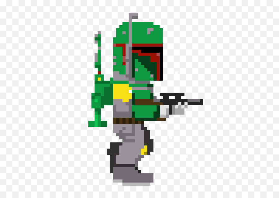 Pixel Art Gallery - Pixel Boba Fett Png Emoji,Boba Emoji