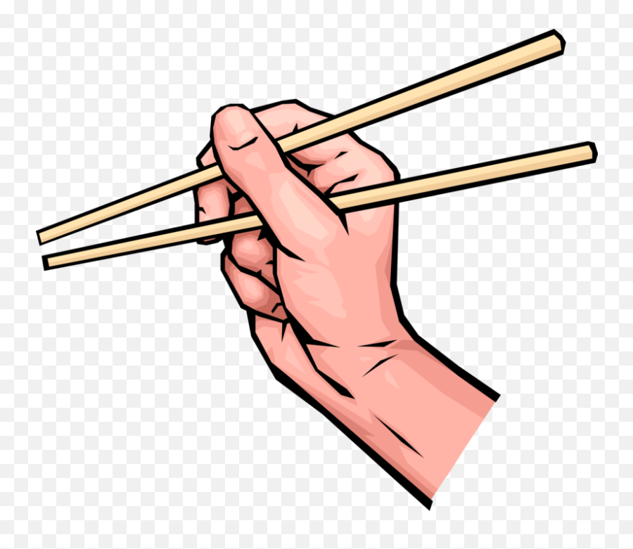 Vector Illustration Of Hands Holding - Clip Art Chop Sticks Emoji ...