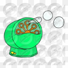 Bubble Blower Picture for Classroom Therapy Use - Great Cartoon Emoji