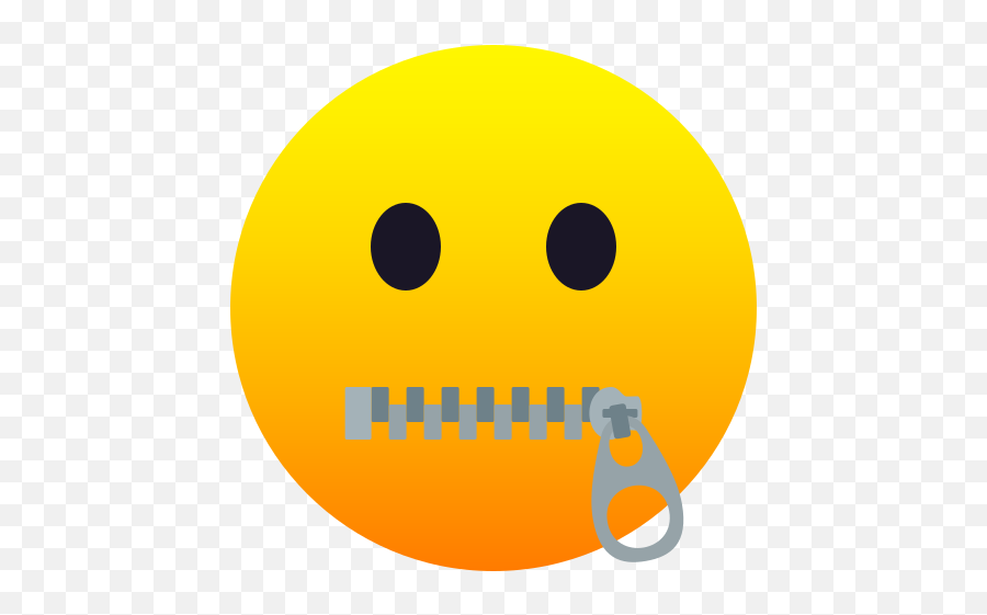 Emoji Zíper Cara A Boca Shush Silêncio Para Copiar - Emoji Silence,Hush Emoji